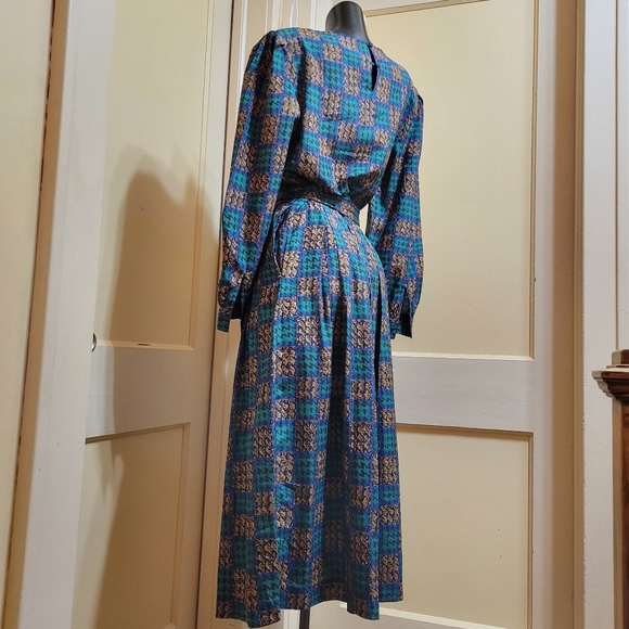 Vtg Susan Hutton Maxi Women's Dress Pleated Skirt and Blouse Set - Picture 2 of 8